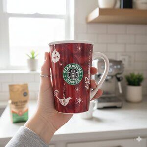 Starbucks 2010 christmas red cup hope peace wish 10 oz mug